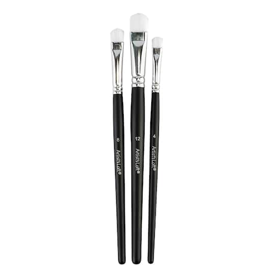 Scrubber White Taklon 3 Piece Mixed Media Brush Set by Artist's Loft®